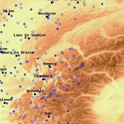 Carte centrée sur Col de Cenise